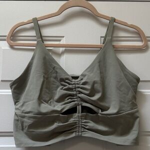 Athleta Textured Green Crop Top